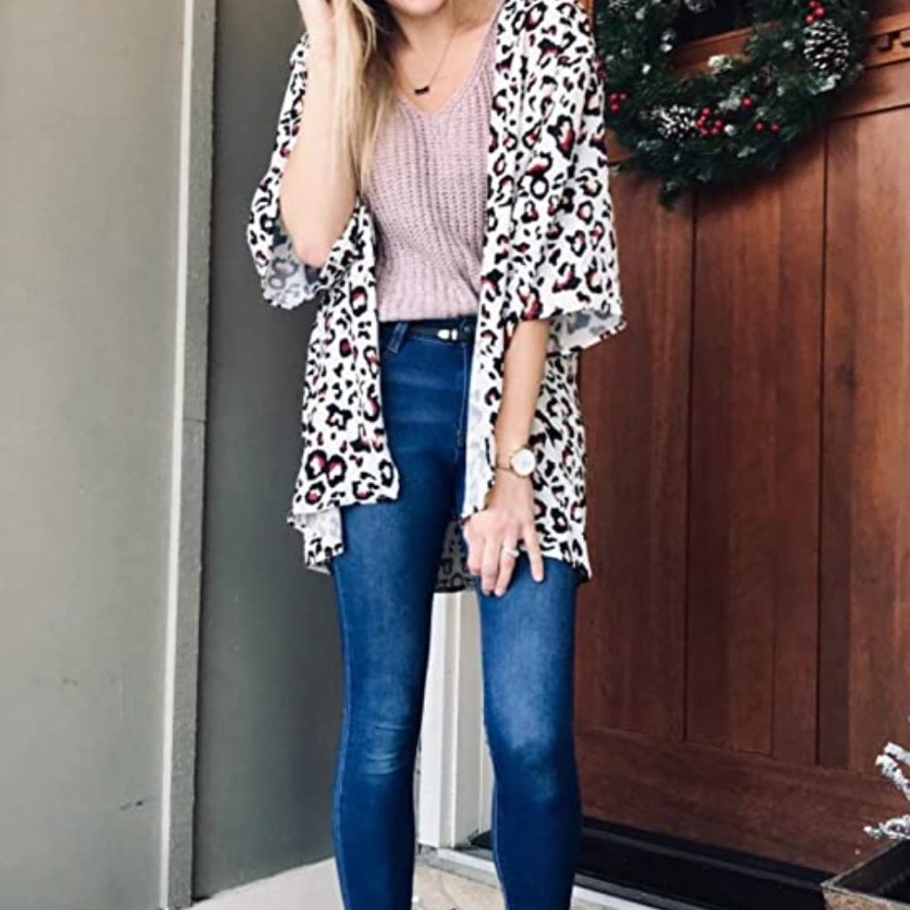 CinShein Women's Chiffon Kimono Sheer